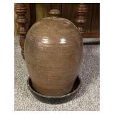 Antique, Catawba Valley Pottery, brown glazed