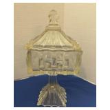 Vintage mid century Jeannette Glass Wedding Cake