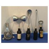 Vintage MCM novelty bar tool set