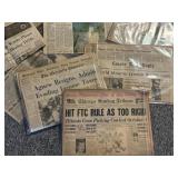 1955-1974 Newspapers with protective covering.