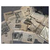 Huge Lot of JFK Newspaper Clippings and