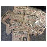 1933 Newspapers. Most in protective covering.