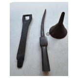 Pick Ax Head and  Antique Fire Ball  Stove