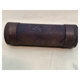 Brass and leather? Cylinder, 2.5ï¿½ with slots on