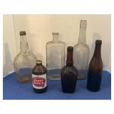 Vintage bottles, lot of 6.
