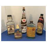 Vintage bottles.  Lot of 5