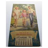 Vtg January 1943 Jewel Tea Co Calendar First day