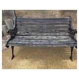 Wooden and Metal Bench.  Needs painting.