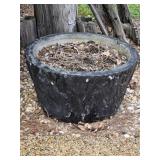 2 Large Concrete Planters, 19' painted Black. *