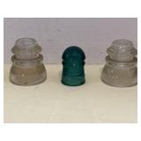 Vintage Clear Glass Pin Type Electrical Insulator