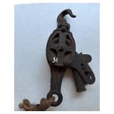Antique Double  Pulley