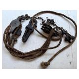 Antique Barn Pulley Block and Pulleys