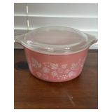 Vintage PYREX Pink Gooseberry Dish With Lid