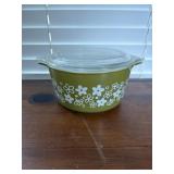 PYREX vintage Green Spring Blossom 'CRAZY DAISY'