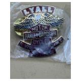 Vintage Lyall  Harley Davidson pin out of Nort