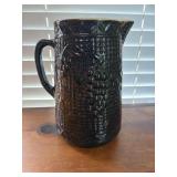 NORTH STAR STONEWARE PITCHER WITH GRAPES DESIGN