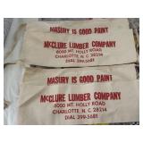 Vintage lot of advertising nail tool aprons
