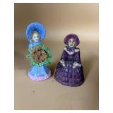 Vintage porcelain Victorian lady pin cushion and