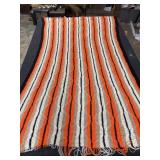 58ï¿½ x 37ï¿½ VTG Crochet Afghan Fringe ends