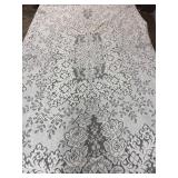 vintage Quaker Lace tablecloth featuring