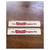 Vintage advertising Krispy Kreme plastic rulers