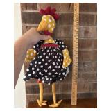 Primitive Handmade Chicken  Doll Dangling legs