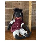 Folk Primitive Black Americana Rag Doll