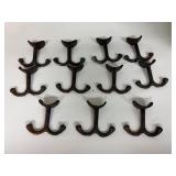 Vintage Cast Iron kitchen hook hanger coat rope