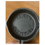 vintage cast iron advertising miniature skillet,