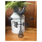 Farm Country Red Shed Rooster Chicken Weathervane
