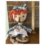 handcrafted primitive or folk art rag doll
