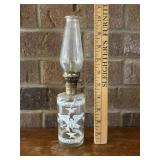 VTG Hurricane GLASS OIL Kerosene LAMP White US