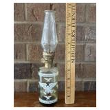 vintge mini oil lamp with American eagle