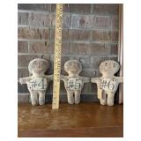 handmade primitive cloth folk art dolls featuring