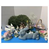 Easter bunny lot with storage tote