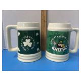 TB Toy Trading Co, two large St Patrick Mugs