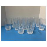Cristal dï¿½Arques-Durand, tall tumblerï¿½s.  Lot of