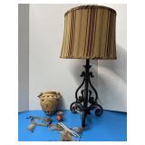 Ceramic hanging wall pocket, wind chimes and