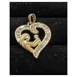 10 KT Gold Pendant Heart
