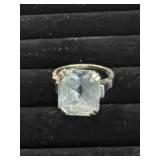 10 Kt Marked Ring  White Gold approx 6 size