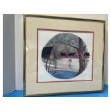 Framed limited edition, The swimming Hole, signed
