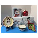 Set a three decorative Christmas boxes, Christmas