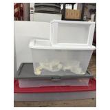 Four Totes Two slim under the bed storage