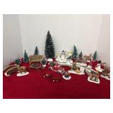 Christmas Village Figures Trees etc