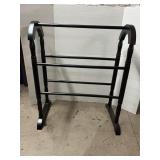 Wooden quilt or blanket rack