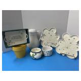 Beautiful Saint Patrick, clover plates, and decor