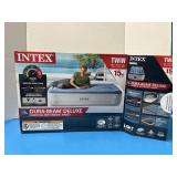 Intex deluxe, twin raised air bed