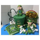 St Patrickï¿½s Day goodies in green tub