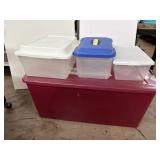 3 Totes in Large Burgandy tote
