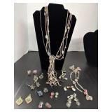Pastel Costume Jewelry Necklaces Earrings